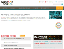 Tablet Screenshot of oakwoodschool.org
