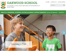 Tablet Screenshot of oakwoodschool.com